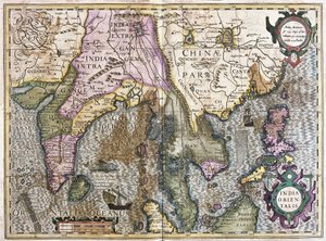 India orientale (incisione) da Gerardus Mercator