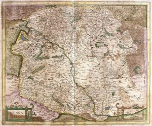 Ungheria (incisione) da Gerardus Mercator