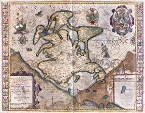 Isola di Rügen, Germania (incisione) da Gerardus Mercator
