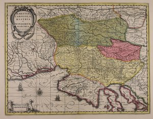 Karstia, Carniola, Histria et Windorum marchia da Gerardus Mercator