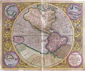Nord e Sud America e Nuova Guinea da Gerardus Mercator