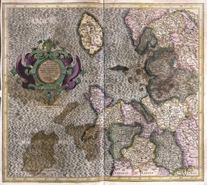 Inghilterra nord-occidentale da Gerardus Mercator