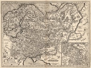 Russia cum Confinijs. Mappa della Russia