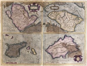 Le Isole Britanniche (incisione) da Gerardus Mercator