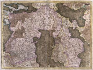 Mappa senza titolo del Brabante: Belgio e Paesi Bassi (incisione)