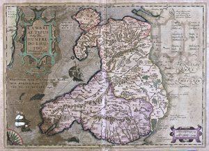 Galles, Gran Bretagna (incisione) da Gerardus Mercator