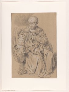 Uomo orientale seduto da Gerbrand van den Eeckhout (copy after)