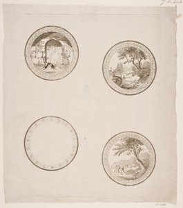 Cinque vignette per le favole di La Fontaine da Gerhard Ludvig Lahde