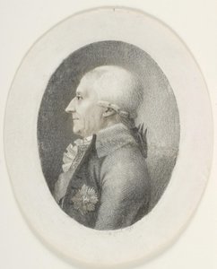 Ritratto di A.P. Bernstorff, conte, primo ministro (1735-1797). Mezzobusto. Profilo a sinistra da Gerhard Ludvig Lahde
