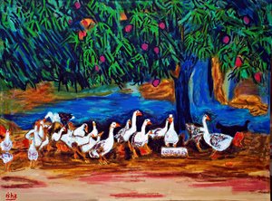 Oche e albero di mango, 2019 da Gerhardt Isringhaus