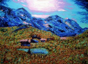 Jungfrau in estate, 2020 (olio su tela) da Gerhardt Isringhaus