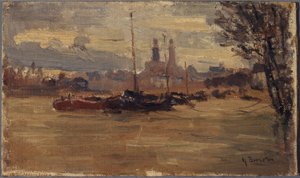 La Senna al ponte degli Invalides (inondazioni del 1910) da Germain Eugene Bonneton