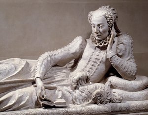 Monumento funebre: Tomba con effigie di Jeanne Valentine Balbiani, moglie del cardinale René de Birague, cancelliere di Francia (dettaglio)