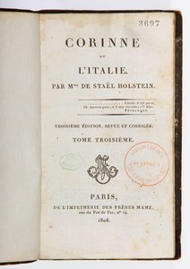 Pagina del titolo di Corinne ou l