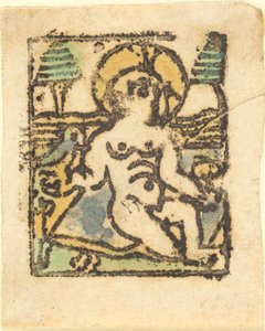 Bambino Gesù con uccello da German 15th Century