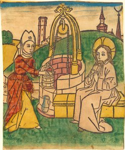 Cristo e la Samaritana da German 15th Century