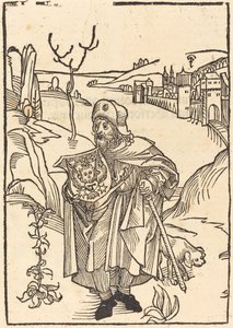 Gerson come Pellegrino con Città sullo Sfondo da German 15th Century