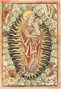 Madonna col Bambino in un Rosario