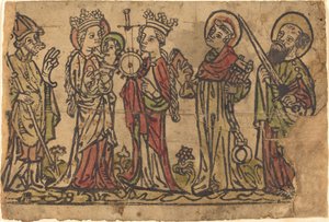 Madonna col Bambino e quattro santi da German 15th Century