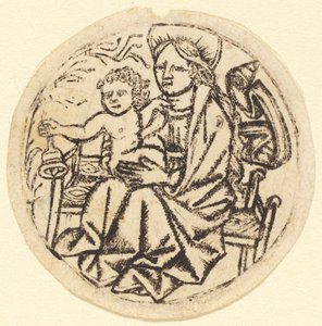 Madonna col Bambino con una campana da German 15th Century