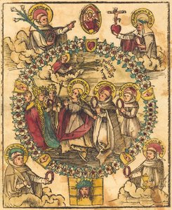 Madonna in un rosario con santi da German 15th Century