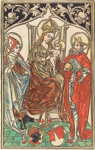 La Madonna col Bambino in Trono, con i Santi Corbiniano e Sigismondo da German 15th Century