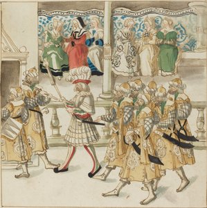 Cavalieri in parata in costume orientale da German 16th Century