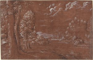 Paesaggio fluviale da German 16th Century