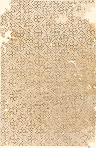 Foglio con motivo floreale e a diamante da German 16th Century