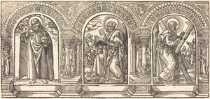 Cristo e i suoi discepoli II da German 16th Century after Martin Schongauer