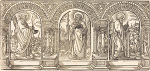 Cristo e i suoi discepoli I da German 16th Century after Martin Schongauer