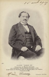 Barone di Flotow, compositore tedesco (1812-1883) (foto b/n) da German Photographer