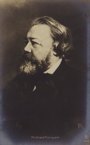 Ferdinand Freiligrath (1810-1876), poeta tedesco (foto b/n) da German Photographer