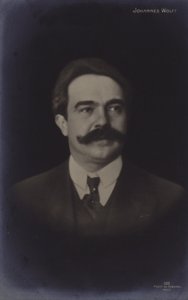 Ritratto di Johannes Wolff (foto b/n) da German Photographer