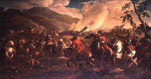 Una battaglia di cavalleria