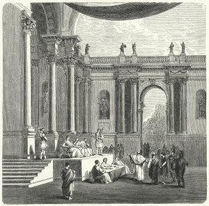 Un tribunale romano (incisione) da German School