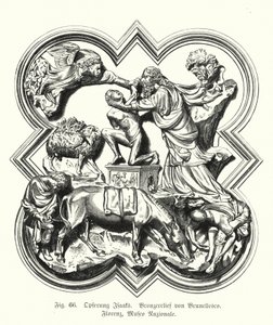 Abramo che offre suo figlio Isacco in sacrificio, rilievo in bronzo di Filippo Brunelleschi da German School