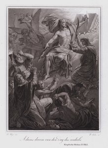 Il sogno di Adamo del Giorno del Giudizio (incisione) da German School