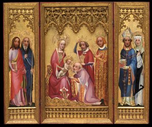 Adorazione dei Magi, San Severo e Santa Valburga, San Giacomo e San Filippo, c.1410 da German School