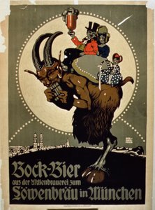 Pubblicità per la birra Bock del birrificio Lowenbrau, Monaco