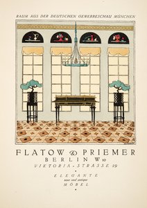 Pubblicità per "Flatow & Priemer", da Styl, pub.1922 da German School