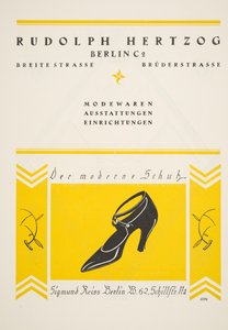 Pubblicità per le scarpe Rudolph Hertzog, da Styl, pub.1922 da German School