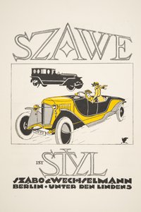 Pubblicità per Szawe (Szabo & Wechselmann), da Styl, pub.1922