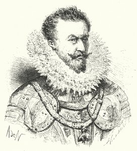 Alessandro Farnese, Duca di Parma, Governatore dei Paesi Bassi spagnoli (incisione) da German School