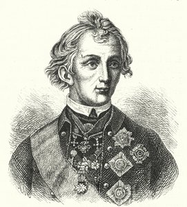 Alexander Suvorov, generale russo (incisione) da German School