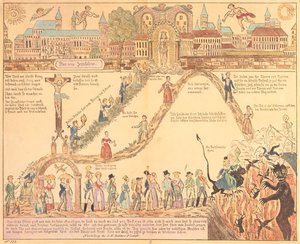 Rappresentazione allegorica della vita cristiana e terrena, c.1830 da German School