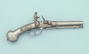 Pistola a pietra focaia tutta in acciaio, Jan Cloeter a Grevenbroich, c.1660 da German School