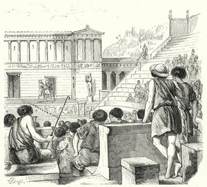 Teatro greco antico (incisione)
