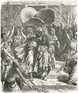 Antonio e Cleopatra come Osiride e Iside (incisione) da German School