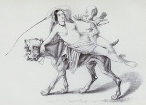 Arianna su Bor (litografia) da German School